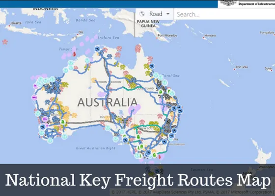 Australia Freight Routes Map